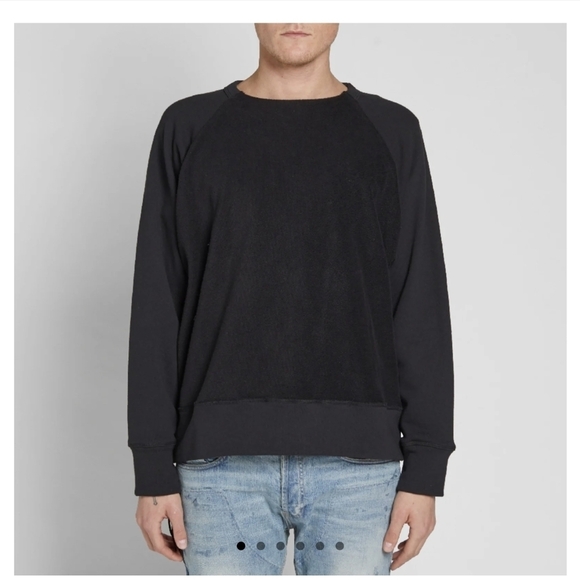 Mr Completely sz XL Reversible Front Crewneck Pullover Sweater Sweatshirt Black - Picture 1 of 14